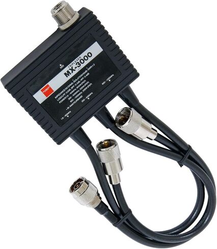 Diamond Antenna MX-3000 Triplexer – 1.6–160 MHz / 350–500 MHz / 850–1300 MHz, 800 W PEP, 50 Ω, High-Isolation (55 dB), Includes PL-259 Leads in Kuwait