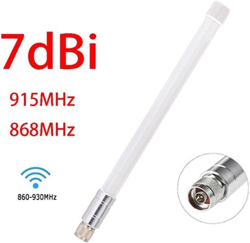 هوائي الألياف الزجاجية 868 ميجا هرتز 915 ميجا هرتز كسب 7dBi مع موصل نوع N لـ LoRa Helium Hotspot HNT Miner خارجي طويل المدى للاستخدام الحضري الزراعي in Kuwait