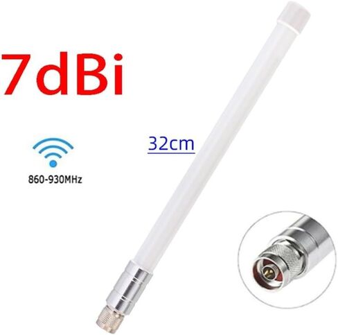 هوائي الألياف الزجاجية 868 ميجا هرتز 915 ميجا هرتز كسب 7dBi مع موصل نوع N لـ LoRa Helium Hotspot HNT Miner خارجي طويل المدى للاستخدام الحضري الزراعي in Kuwait