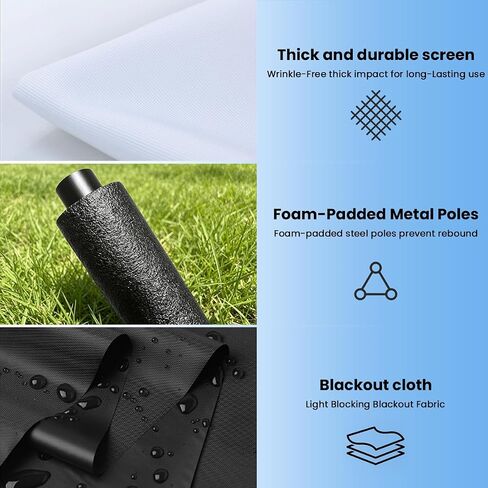 Golf Simulator Enclosure Cage, with HD Impact Projection Screen, Dual Shank Nets & Foam Padding Poles, 8.4x8.4 Steel Frame Golf Net for Garage, Basement, Home Room, Golfers, Beginners & Family Use in Kuwait