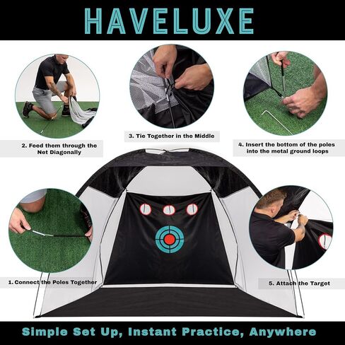Golf Hitting Net,Chipping Net,Tri-Turf Mat,Golf Hitting Aid,10x7FT Practice Net for Backyard Driving,Chipping Training,Target Mat Balls for Indoor Outdoor use,Gifts for Men Dad Him Golfer in Kuwait