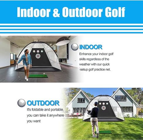 Golf Net for Teens | Indoor & Backyard Portable Junior Golf Swing Practice Net for Kids Youth, Home Yard Outdoor Golf Driving Net Easy Setup in Kuwait