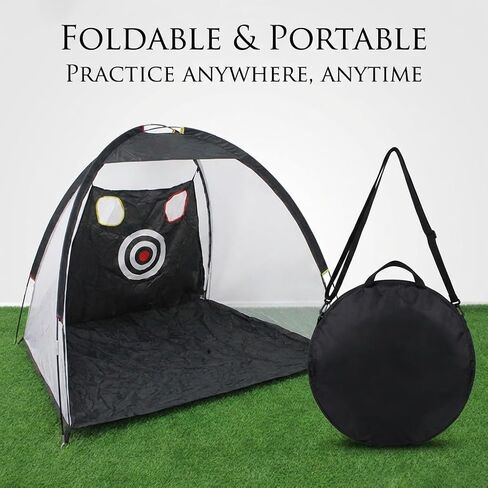 Golf Net for Teens | Indoor & Backyard Portable Junior Golf Swing Practice Net for Kids Youth, Home Yard Outdoor Golf Driving Net Easy Setup in Kuwait