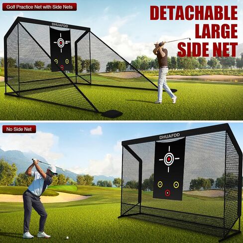 Golf Hitting Net with Target Cloth 10 X 7.5ft Golf Nets with Side Barriers for Backyard Heavy Duty Golf Practice Net Ideal for Home Garage Swing Training Indoor Outdoor Use in Kuwait