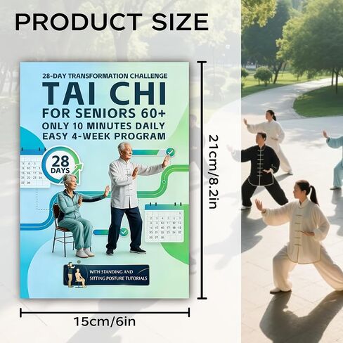 Tai Chi Manual For Seniors 60+ 10-Minute Daily Sitting And Standing Exercises 4-Week Home Program For Balance And Mobility, A1 in Kuwait