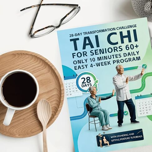 Tai Chi Manual For Seniors 60+ 10-Minute Daily Sitting And Standing Exercises 4-Week Home Program For Balance And Mobility, A1 in Kuwait