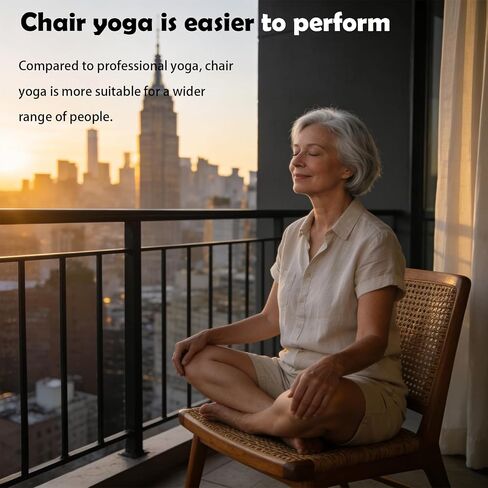 Chair Yoga for Seniors Over 60 Book & Chart, 30-Day Challenge for Flexibility & Balance, Gentle Seated Yoga Guide, Senior Chair Exercises for Women & Men, Spiral Bound Senior Exercise Book in Kuwait