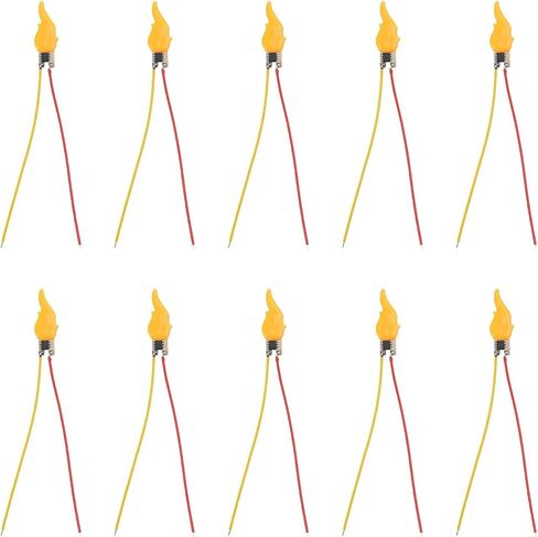 مصابيح LED بتأثير اللهب 3 فولت - 5 فولت أضواء صمام ثنائي وامض لتزيين حفلات أعياد الميلاد DIY للمكونات الإلكترونية التي تعمل بالبطارية (5pk) in Kuwait