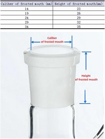 1PCS 25ml to 2000ml Glass Vacuum Grinding Mouth Filtration Suction Flask Laboratory Filter Bottle with Upper Nozzle(150ml caliber19) in Kuwait