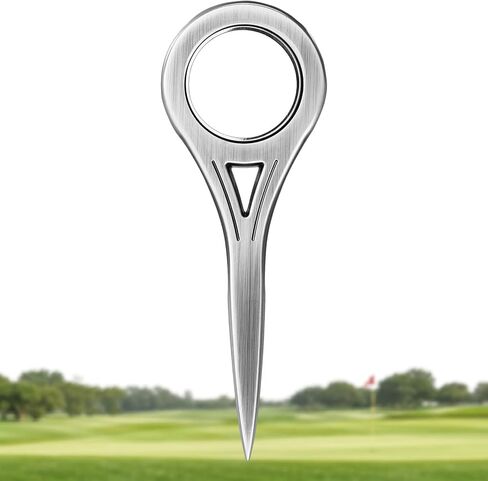 Golf Divot Tool, Single Prong Repair Tool Pitch Mark Repairer with Magnetic Ball Marker, Stainless Steel Quick Ergonomic Turf Fixer for Greens in Kuwait