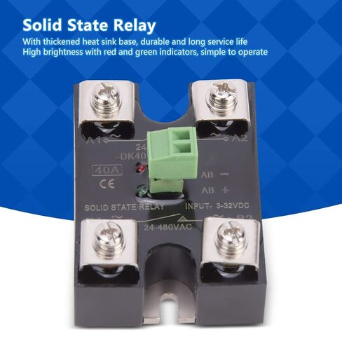 Berm Solid State Relay, Single Channel DC Control & Dual Channel AC Control SSR Relay 24-480VAC (BERM-DK40DA) in Kuwait