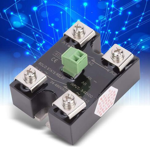 Berm Solid State Relay, Single Channel DC Control & Dual Channel AC Control SSR Relay 24-480VAC (BERM-DK40DA) in Kuwait