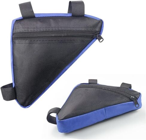 polyester bike bag, bicycle handlebar pouch, mountain bike triangle bag, cycling storage bag (black) in Kuwait