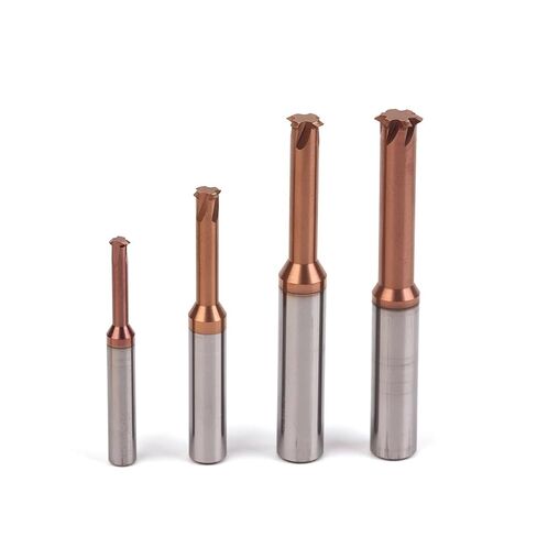 1 قطعة 1T-Steel M4.0 x 0.7-50L كربيد الموضوع نهاية المطاحن فلوت واحد خيوط قاطعة المطحنة أداة لخيط متري الألومنيوم الصلب DIOBFZFY in Kuwait