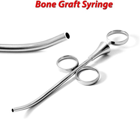 MEDSPO Professional Dental Implant Bone Graft Syringe | Curved Grafting Procedures | Aspirating Anesthetic Dentistry | Automatic Passive Cartridge | Tools Instruments (Bone Graft Syringe) in Kuwait