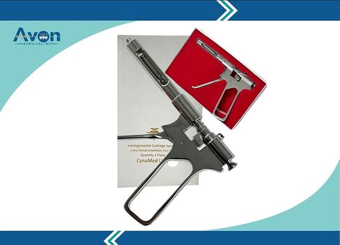 Implant Anesthetic Gun Style Dental Syringe 1.8cc Capacity - German Stainless Steel - Dental Intraligamental Tool (1 Piece) in Kuwait