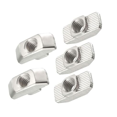 4040 Series M6 T Nut, T Slot Nut, Hammer Head Fastener Nut, Nickel Plated Carbon Steel Nut for Aluminum Profile, 50Pcs in Kuwait