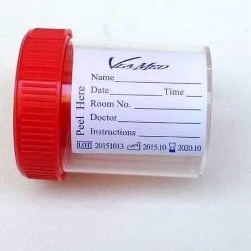 Viamed Fecal collection stool container sterile sample specimen bottle cup 60 ML 6 Pcs in Kuwait