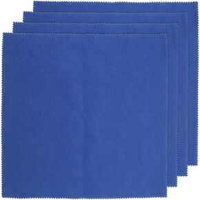 Healifty 4pcs Microfiber Instrument Cleaning Cloths for Guitar and Piano, Reusable and Easy to Carry Blue Microfiber Polishing Cloths for Musical Instrument Cleaning in Kuwait