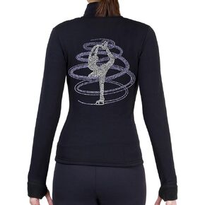 سترة NY2 SPORTSWEAR من الصوف القطبي للتزلج على الجليد مع أحجار الراين JR254LP - مقاسات الأطفال - (بنفسجي فاتح، صغير للأطفال) in Kuwait
