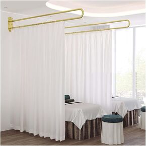 Modern Room Divider Curtains with Metal Support Rod Privacy Screens for Hospitals and Beauty Salons Stylish Partitioning Solution for Enhanced Space Management in Kuwait