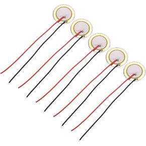 uxcell 5Pcs Piezoelectric Discs 12mm Acoustic Pickup Transducer Microphones Trigger Buzzer Drum Guitar with Aluminum Shell in Saudi Arabia