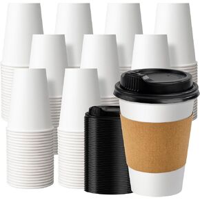 RACETOP 8 oz 500 Pack Disposable Paper Coffee Cups, Disposable Paper Cups, Hot Coffee Cups for Office, Party, Home in Kuwait