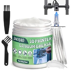 3D Printer Grease, 100g 3D Printer Lubricant for Lead Screws, X/Y/Z Axis, Gears and Other En der 3 5 V3 SE Office Home Accessories Equipment, Reduces Friction and Noise, Inchlude 2 Brushes in Saudi Arabia