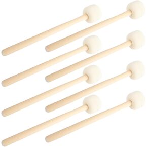8 Pcs Drum Mallet 13.4 Inch Wool Felt Drum Stick with with Wood Handle Anti-slip Bass Percussion Sticks Instrument Band Accessory for Drums Snare Drums in Saudi Arabia