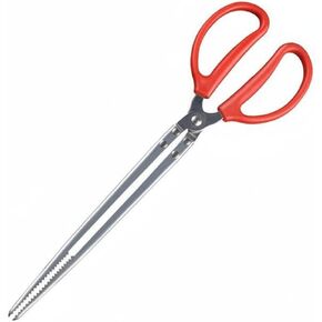 Tongs Stainless Steel Litter Picker Long Handle Non Slip Serrated Gripper Ergonomic Utility Grabber Suitable for Street Cleaning Elderly Outdoor Use, 29CM, Straight in Kuwait