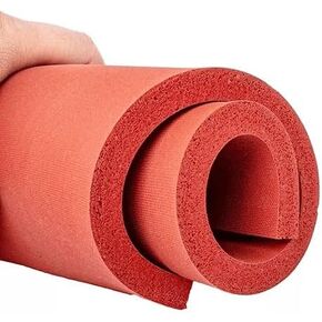 Heat Resistant Silicone Sponge Foam Rubber Sheet Red, for Home Improvement Hardware Foam Seal Strip (Size : 200x200x10mm) in Kuwait