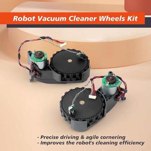 طقم عجلات مكنسة كهربائية روبوتية بديلة لـ Roborock Q5 Q7 Q7 Max Robot Floor Cleaner مجموعة العجلات اليسرى واليمنى لـ Roborock S7 لـ S7 MaxV لنماذج Q Revo، جر قوي in Kuwait