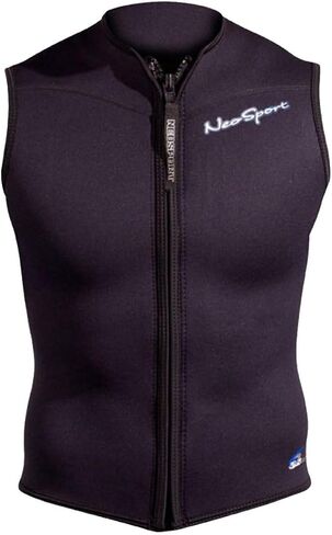 بدلة سباحة بسحاب أمامي للرجال من NeoSport 2.5 مم - أسود، مقاس XX-Large in Kuwait