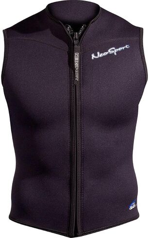 بدلة سباحة بسحاب أمامي للرجال من NeoSport 2.5 مم - أسود، مقاس XX-Large in Kuwait