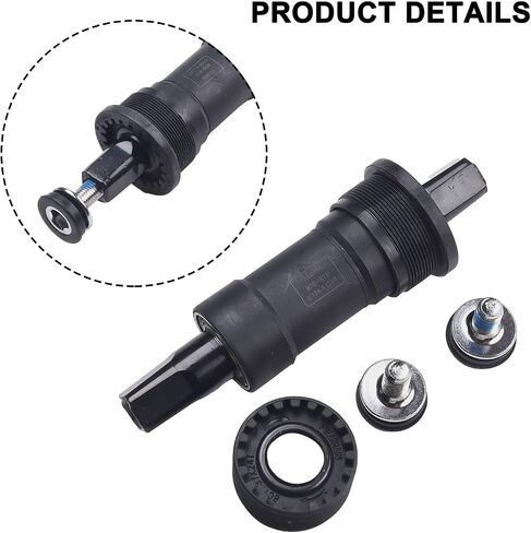 Alloy Bicycle Bottom Bracket BSA ISO Square Taper 73x124mm for Electric E-Bike Snow Beach Bike Replacement Silver in Kuwait