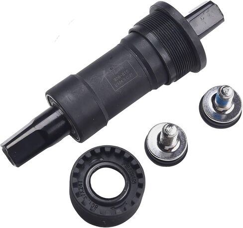 Alloy Bicycle Bottom Bracket BSA ISO Square Taper 73x124mm for Electric E-Bike Snow Beach Bike Replacement Silver in Kuwait