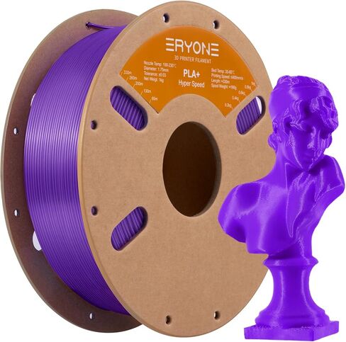 ERYONE High Speed ​​PLA Plus Filament 1.75mm +/- 0.03mm، Rapid Filament PLA+ للطباعة السريعة، 30-500 مم / ثانية خيوط طباعة ثلاثية الأبعاد تناسب معظم طابعات FDM، 1 كجم (2.2 رطل) / بكرة، أرجواني in Kuwait