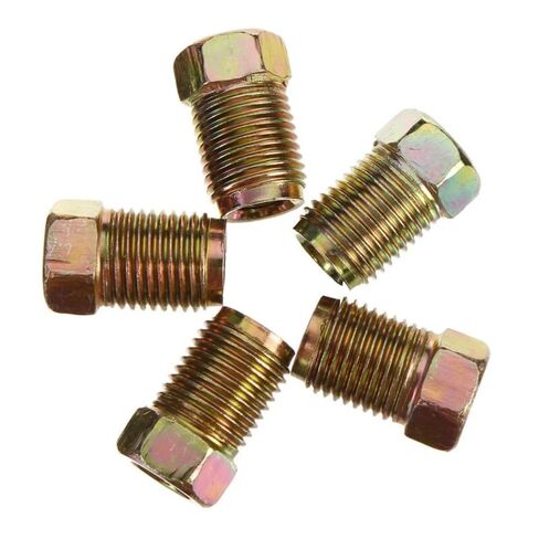 20x Car Brake Line Fittings Set for 3/16" Copper Pipe Fitting Kit Tube Inverted Flares Metric End Union Nuts in Kuwait