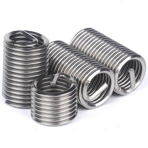 10pcs M6 X 1.0 .5D~5D 304 Stainless Steel Wire Thread Insert Sleeve Bushing Screw Coil Repair Nut - Industrial Fasteners(M6x1.0x1.25D) in Kuwait