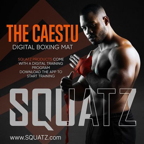 SQUATZ Portable Boxing Mat with Digital Counter – Wall-Mounted Punching Pad with Accurate Punch Strength Tracker, Built-in Foam & Home Gym Training Equipment in Kuwait