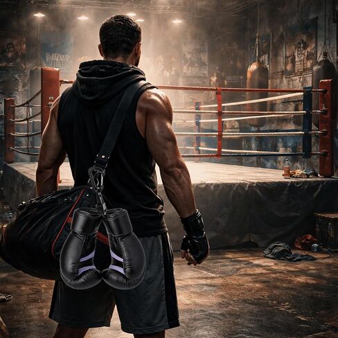 2pcs Boxing Gloves Clip with Carabiners, No-Slip Gloves Clamp Holder for Hanging MMA Muay Thai Glove on Backpack Gym Bag or Gear Bag Quick-Dry Carrying Hook for Training Equipment in Kuwait