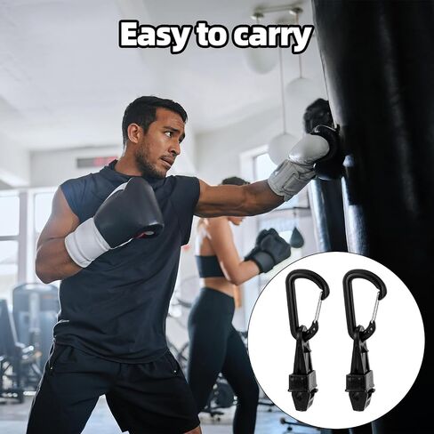 2pcs Boxing Gloves Clip with Carabiners, No-Slip Gloves Clamp Holder for Hanging MMA Muay Thai Glove on Backpack Gym Bag or Gear Bag Quick-Dry Carrying Hook for Training Equipment in Kuwait