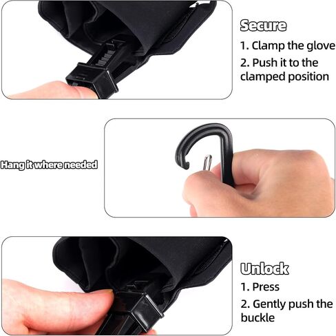 2pcs Boxing Gloves Clip with Carabiners, No-Slip Gloves Clamp Holder for Hanging MMA Muay Thai Glove on Backpack Gym Bag or Gear Bag Quick-Dry Carrying Hook for Training Equipment in Kuwait