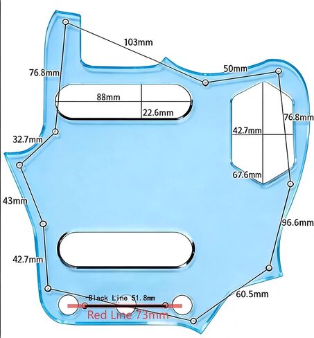 جيتار كهربائي ذو 10 فتحات على الطراز العتيق لـ Fender American Jaguar/JAG (لؤلؤة سوداء) in Kuwait