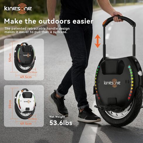 KINGSONG 18XLPRO دراجة أحادية كهربائية، أقصى مدى 78 ميلاً، 37 ميلاً في الساعة السرعة القصوى و35 درجة تسلق، عجلة واحدة ذاتية التوازن للبالغين دراجة أحادية ذكية ذاتية التوازن للركاب in Kuwait