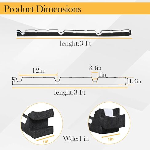 20 Pack Upgraded Outside 12 in R Panel Metal Roof Foam Closure Strips with Self-Adhesive in Kuwait