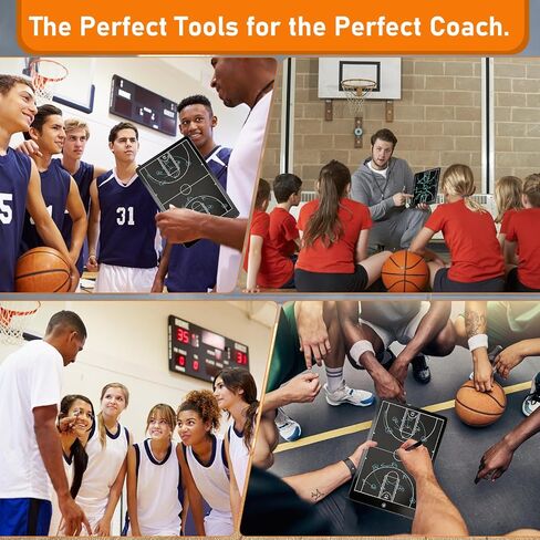 Basketball Coaching Board,16 Inch LCD Coach Clipboard with Pen Basketball Marker Training for Training Teaching Coach Competition Command,Tactical Drawing Tablet in Kuwait