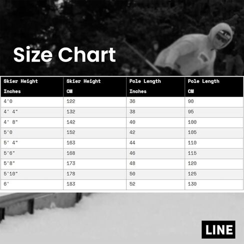 LINE Pin Ski Poles - Durable, Lightweight Aluminum - All-Mountain, Freestyle in Kuwait