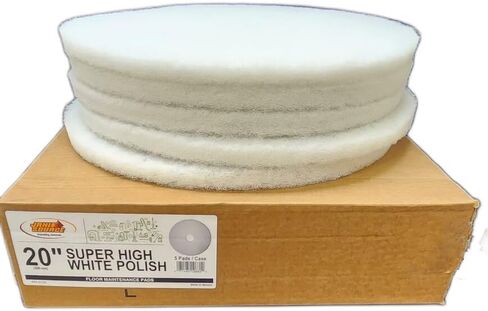 JaniSource Super High White Polishing Floor Pad, 20-Inch Dia (Case of 5) in Saudi Arabia