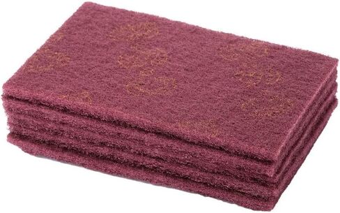 Heavy Duty Scouring Pads, 5pcs Durable Abrasive Sponge Scourer, Professional Industrial Cleaning Pads, Green Multi-Surface Material for Homeowners, Chefs, Kitchen Pots Pans, BBQ Gr in Kuwait